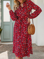 Leopard Print Mid-length Dress