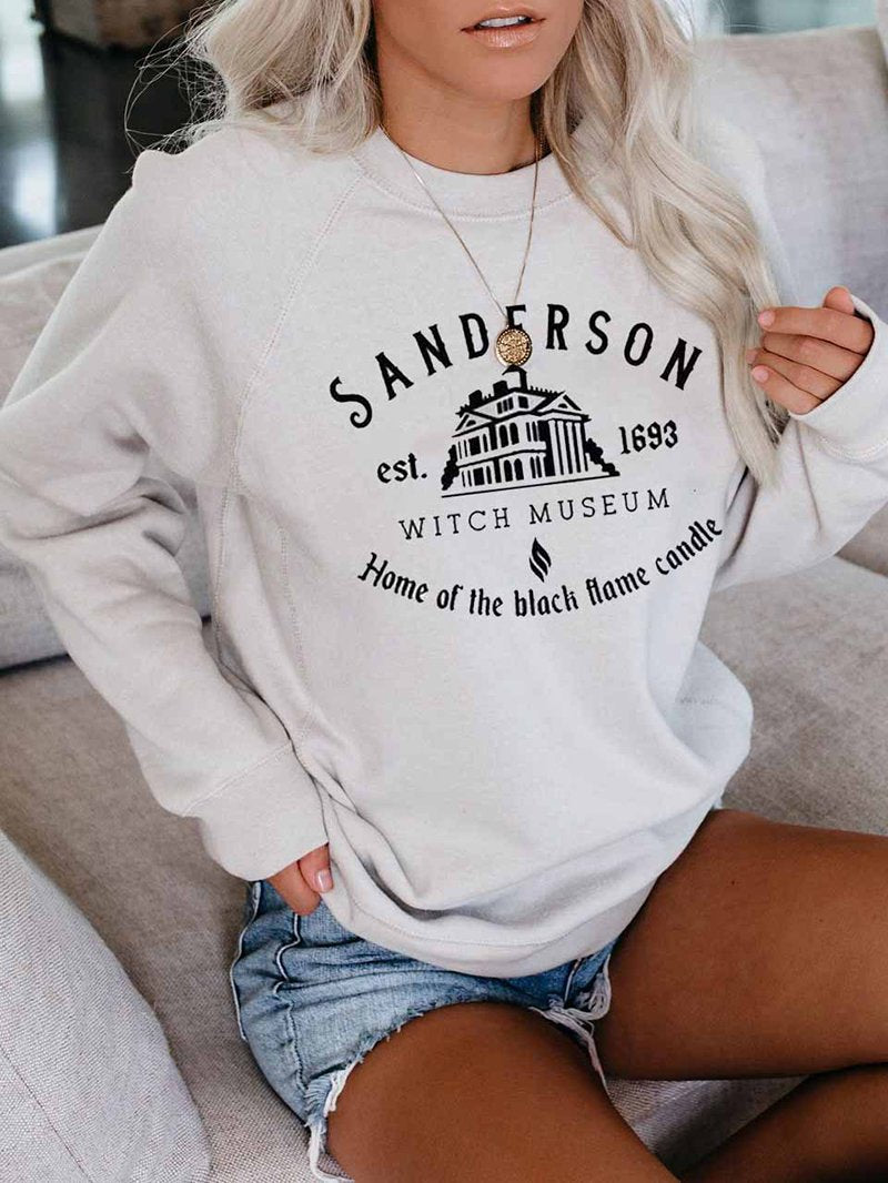 Halloween Sanderson Print Hoodie Women Sweatshirt