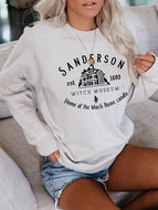 Halloween Sanderson Print Hoodie Women Sweatshirt