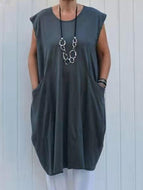 Women's Plus Size Loose Pocket Dress