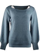 Solid Color Square Collar Base Knitted Sweater