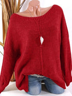 Women's Plus Size Loose Long Sleeve Sweater