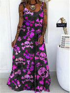 New Women's Punk Skull Print Loose Plus Size Lace-Up Dress