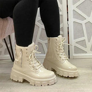 Fashion Zip Closure Chunky Sole Boots