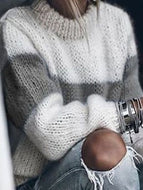 Autumn/Winter Loose Round Neck Casual Knitted Sweater