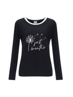 Dandelion Printed Long-sleeved Tops