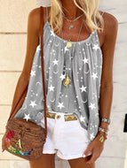 Star Print Tank Top Camisole Top