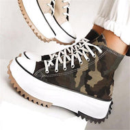 Lace-up Platform Canvas Shoes