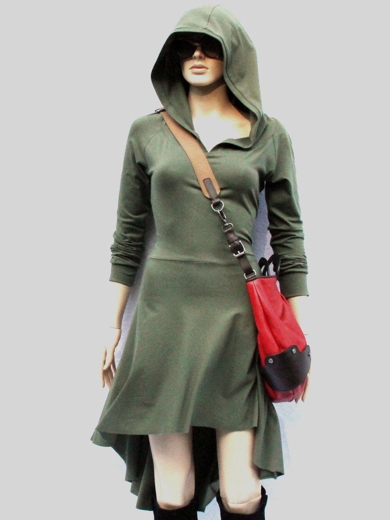 Solid color Hoodie Dress