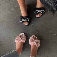 Plus Size Women's Slippers Sole Fashion High Quality Bow Sandals