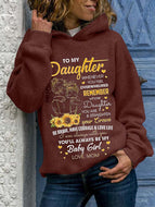 Letter Printed Hooded Sweatshirts