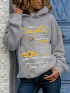 Letter Printed Hooded Sweatshirts