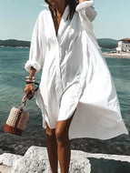 Summer and Autumn Fashionable Temperament Shirt Dress