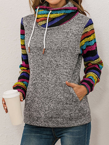 Rainbow Stripe Print Sweatshirt