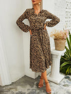 Leopard Print Mid-length Dress