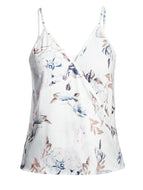 Tropical Botanical Print Tank Top T-shirt V-neck Halter Tops