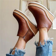 Women Round Toe Boots Platform Shoes