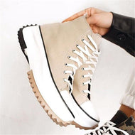 Lace-up Platform Canvas Shoes