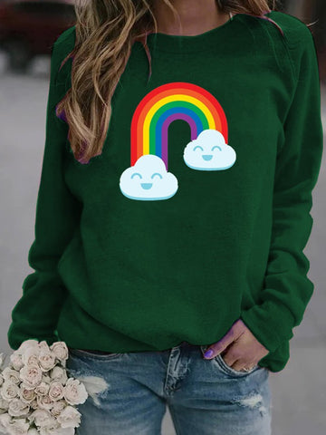 Rainbow print sweatshirt