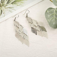 Colorful Seven Nine Leaf Earrings