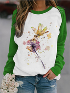 Dragonfly Print Sweatshirt