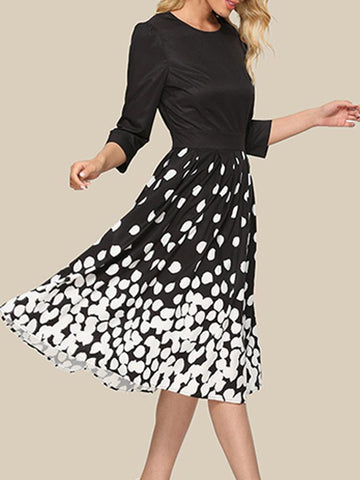 Retro Black Polka Dot Dress