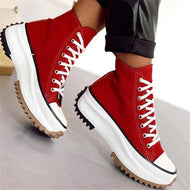 Lace-up Platform Canvas Shoes