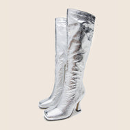 Women's Thin Over-the-Knee Boots High Heel High Quality Boots Square Toe Tall Boots for Girls