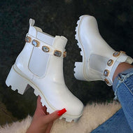 Rhinestone Martin Boots