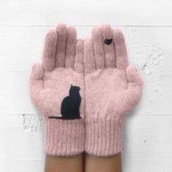 Kitty Bird Printed Gloves In Autumn and Winter