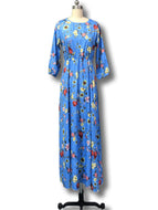 Ladies Chiffon Print Maxi Dress Bohemian Resort Dress Fashion Big Swing Long Robes