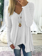 Sweater Knit Pullover Casual Long Sleeve Loose