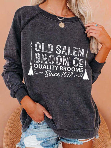 Letter Printed Sweatshirt Tops