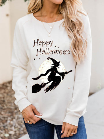 Witch Sweatshirt O Neck Tops