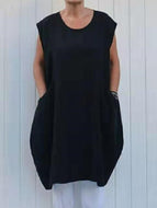 Women's Plus Size Loose Pocket Dress