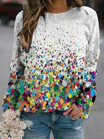 Color Print Sweatshirt