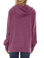 Women's Printed Loose Round Neck Hooded Sweater