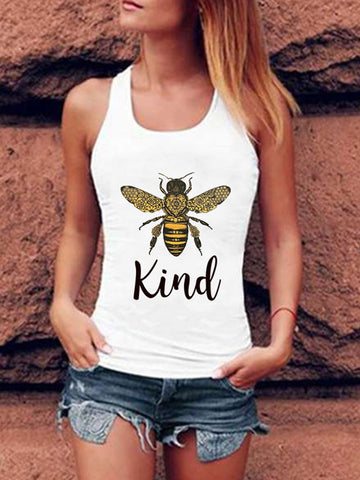 Printed Kind Friendly Bee Ladies Vest