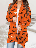 Halloween Elements Long Sleeve Knit Cardigan Top