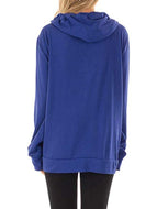 Women's Printed Loose Round Neck Hooded Sweater