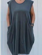 Women's Plus Size Loose Pocket Dress