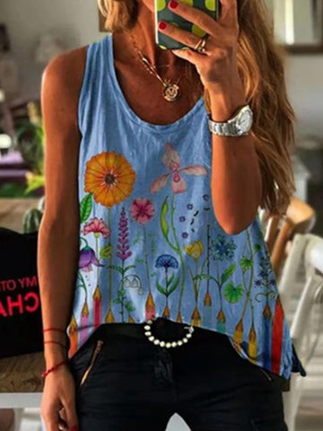 Women's Fashion Cartoon Print Undershirt Tops