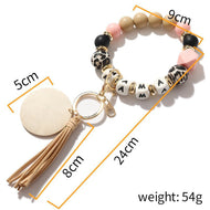 Fashion New Letter Silicone Bead Keychain Bag Accessories Luggage Keychain