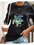 Women's Ocean Turtle Print Casual Sweatshirt