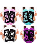 Funny Letter Printed Casual Cotton Socks