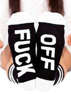 Funny Letter Printed Casual Cotton Socks