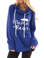 Women's Printed Loose Round Neck Hooded Sweater