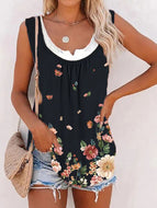 Printed Loose Tank T-shirt