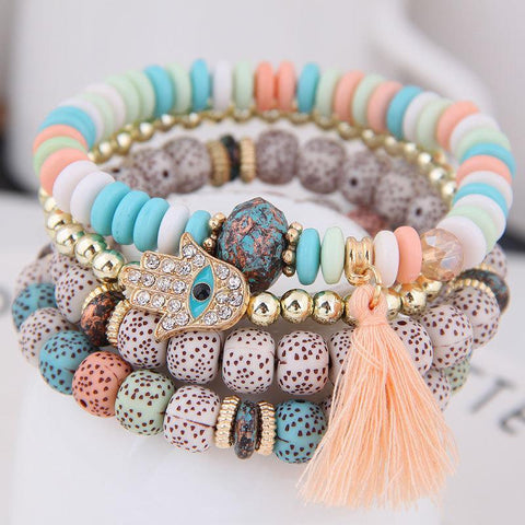 Multi-loop Tassel String Vintage Ethnic Style Jewellery