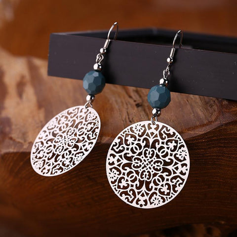 Fashion Simple Hollow Round Earrings